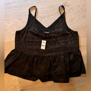Express Black Peplum Tank Top Size Small